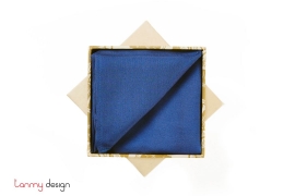 Silk pocket square-COBALT BLUE